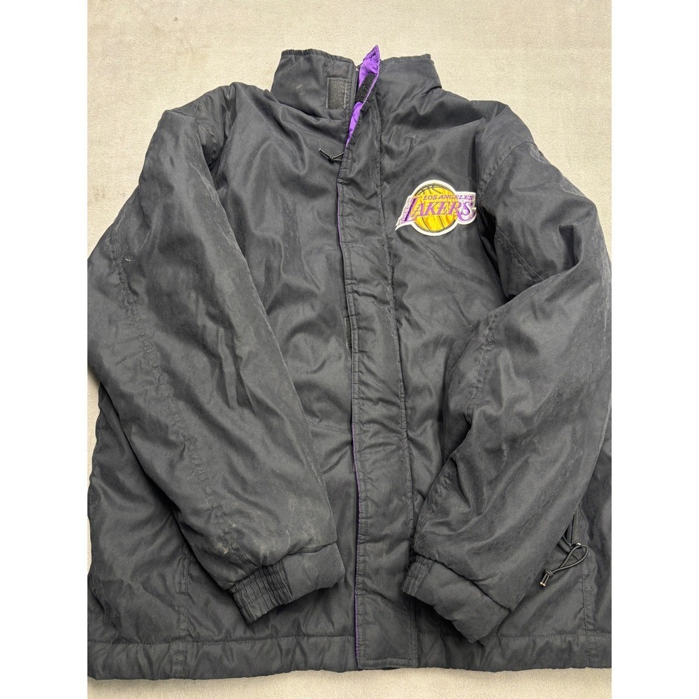 Vintage Los Angeles Lakers Black Jacket Size Large NBA G-III Carl Banks